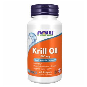 Now Foods Krill Oil 500 мг 60 капсул 2022-10-0674 фото