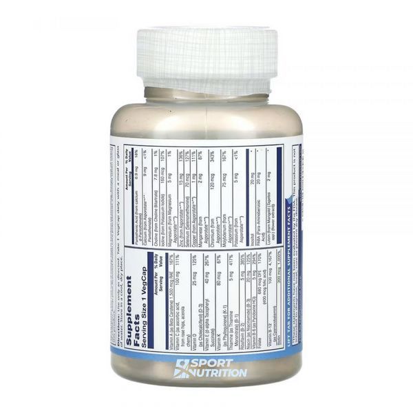 Мультивітаміни для чоловіків Solaray Once Daily Active Man Multivitamin 90 капсул 2023-10-3432 фото