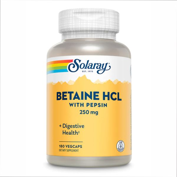 Betaine HCl 250mg - 180 vcaps 2022-10-1016 фото