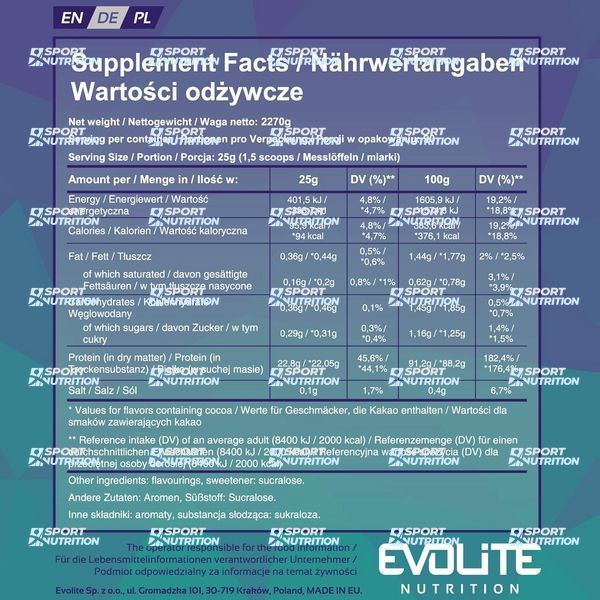 Протеин Evolite Nutrition Ultra Iso 900 г Natural  22509-01 фото