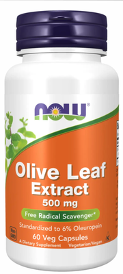 Now Foods Olive Leaf Extract 500 мг 60 капсул 2022-10-0972 фото