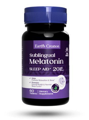 Мелатонін Earth's Creation Melatonin 20 мг 60 таблеток 821835 фото