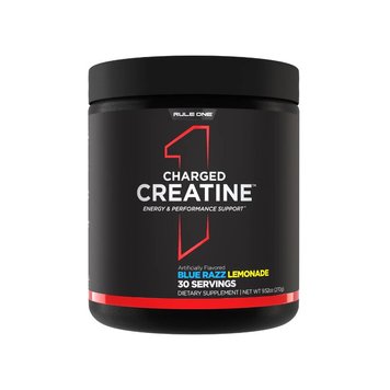 Комплексний креатин з енергетиками Rule 1 Charged Creatine 270 г Blue raspberry 816760 фото