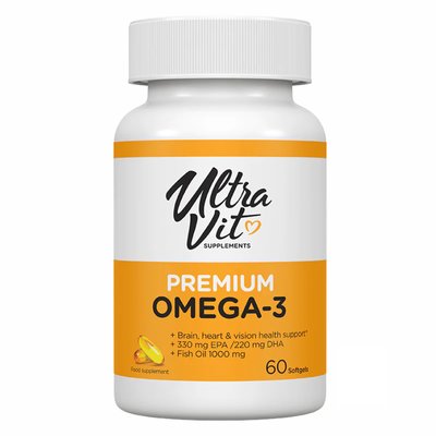 VPLab Premium Omega-3 1000 мг (330 мг ЕПК /220 мг ДГК) 60 капсул 2022-10-0317 фото