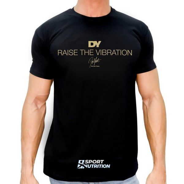 Футболка мужская DY Nutrition T-Shirt Malfini Gold L Black 100-85-5737199-20 фото