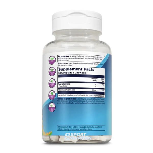 Вітаміни для дітей KAL Vitamin C-Rex Chewables 100 мг 100 жувальних таблеток Orange 2023-10-2159 фото