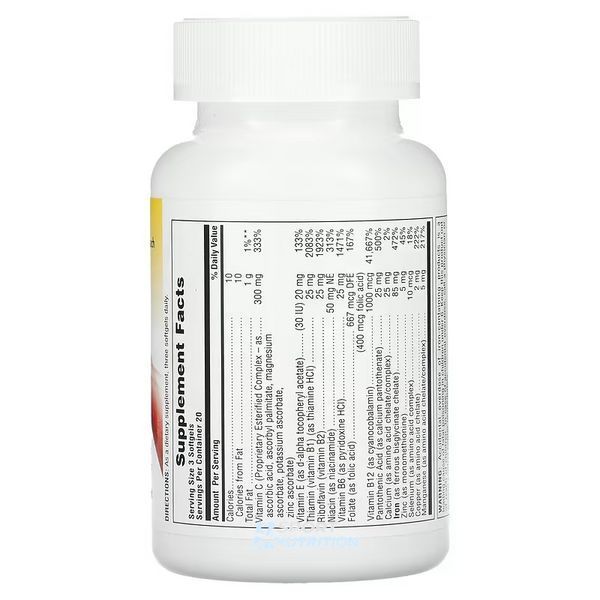 Залізо Nature's Plus Hema-Plex Iron with Essential Nutrients 60 швидкодіючих капсул 2023-10-3461 фото