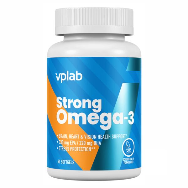 VPLab Strong Omega-3 1000 мг (330 мг ЕПК /220 мг ДГК) 60 капсул 2022-10-0279 фото