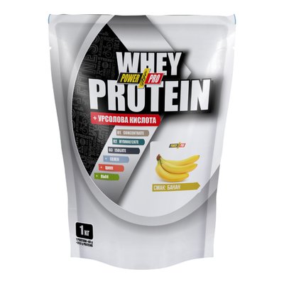 Протеїн Power Pro Whey Protein 1000 г Banana 2022-10-2517 фото