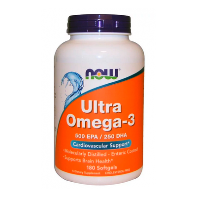 Now Foods Ultra Omega-3 1000 мг (500 мг EPA/250 мг DHA) 180 капсул 814592 фото