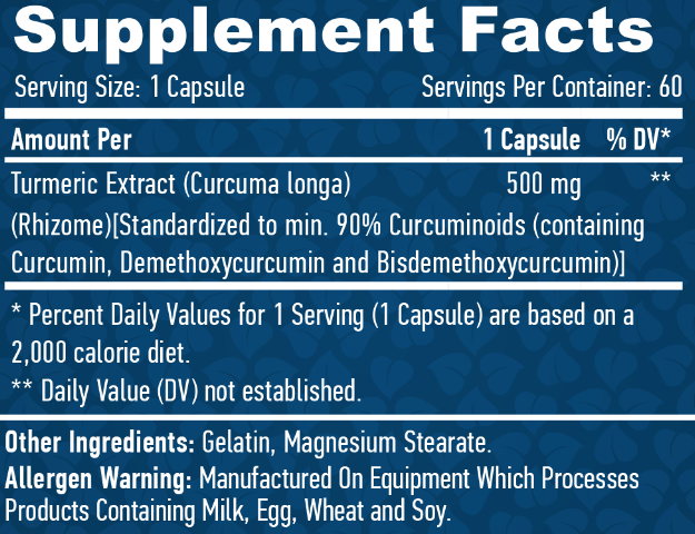 Екстракт куркуми Haya Labs Curcumin 500 мг 60 капсул 820190 фото