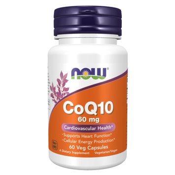 Коензим Q10 NOW Foods COQ10 60 мг 60 капсул 100-82-2379011-20 фото