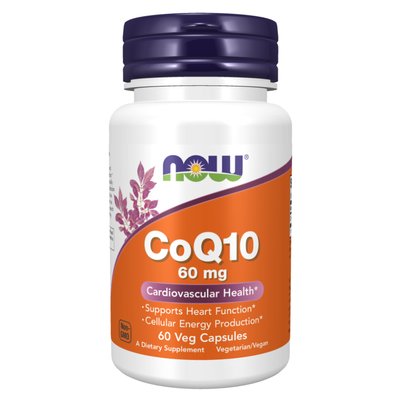 NOW Foods COQ10 (Koenzym Q10) 60 мг 60 капсул 100-82-2379011-20 фото