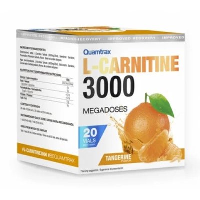Жиросжигатель Quamtrax L-Carnitine 3000 20 флаконів Mandarin 815977 фото