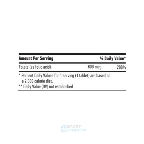 Фолієва кислота Haya Labs Folic Acid 800 мкг 250 таблеток 818781 фото