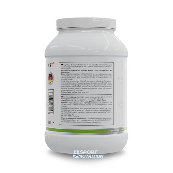 Колаген MST Nutrition Collagen Peptides Fortigel plus Vitamin C 1000 г Green apple 23332-02 фото
