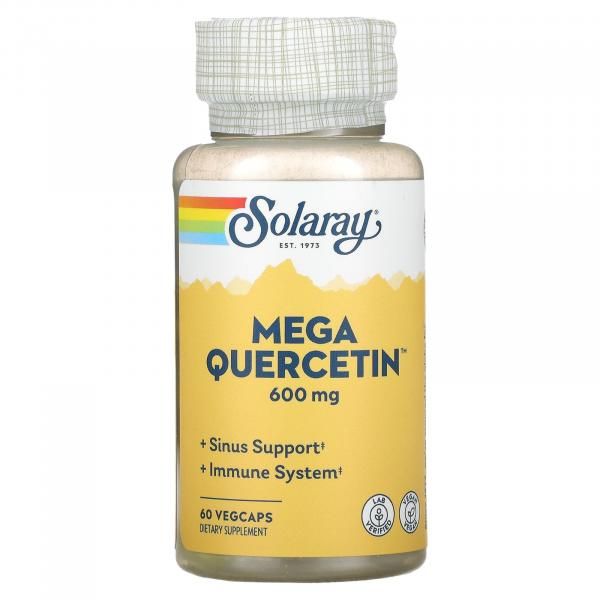 Кверцетин Solaray Mega Quercetin 600 мг 60 капсул 2022-10-1795 фото