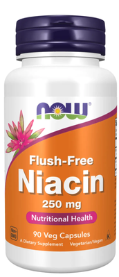 Now Foods Niacin Flush Free 250 мг 90 капсул 2022-10-0664 фото