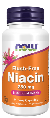 Now Foods Niacin Flush Free 250 мг 90 капсул 2022-10-0664 фото