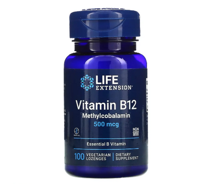 Life Extension Vitamin B12 Methylcobalamin 500 мкг 100 льодяників 2022-10-1878 фото