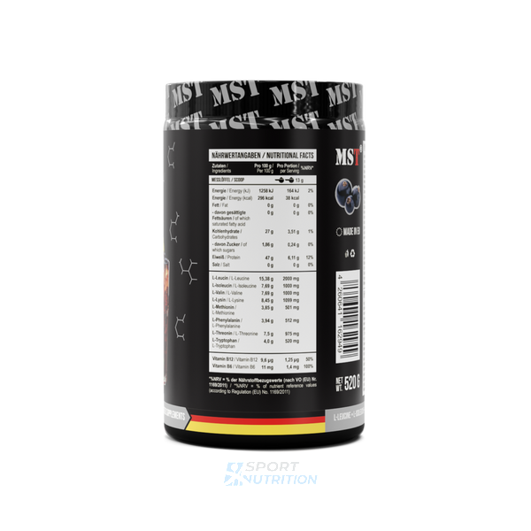 Амінокислоти MST Nutrition BCAA & EAA Zero 520 г Currant 0199 фото