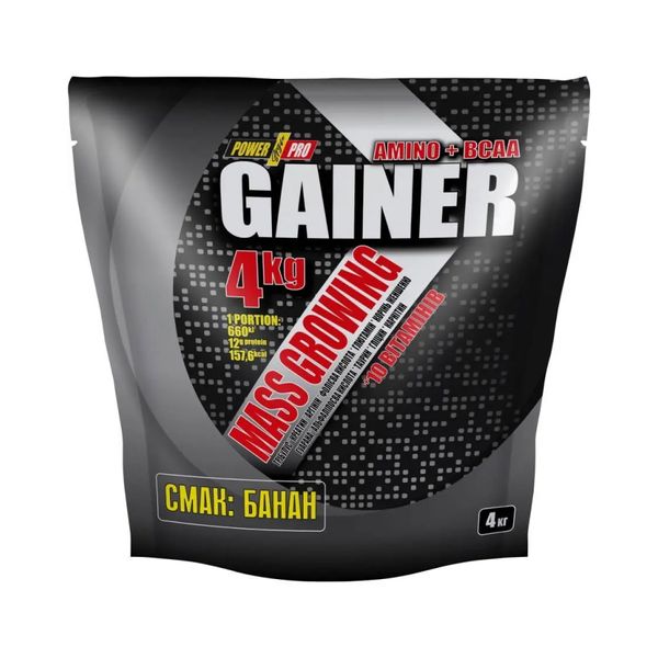 Гейнер Power Pro Gainer+Amino+BCAA 4000 г Banana 2022-10-2526 фото