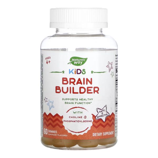 Комплекс для мозку Natures Way Brain Builder Gummy 60 жувальних цукерок 2022-10-1726 фото