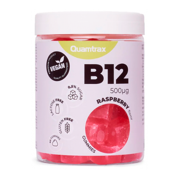 Вітамін Quamtrax Vitamin B12 60 цукерок Raspberry 821474 фото