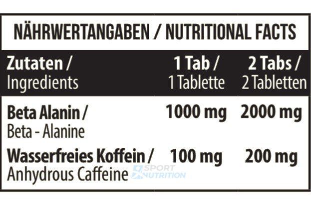 Бета-аланін + кофеїн MST Beta-Alanine + Caffeine 90 таблеток 0203 фото