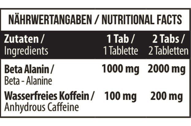 Бета-аланин + кофеин MST Beta-Alanine + Caffeine 90 таблеток 0203 фото