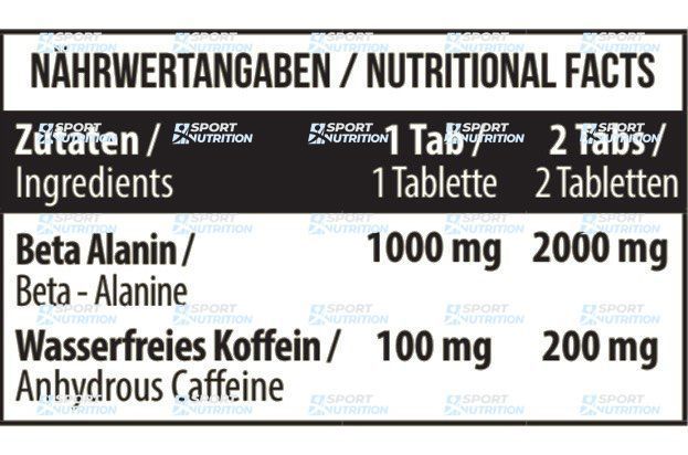 Бета-аланин + кофеин MST Beta-Alanine + Caffeine 90 таблеток 0203 фото