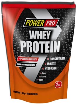 Протеин Power Pro Whey Protein 2000 г Strawberry Cream 100-85-5220461-20 фото