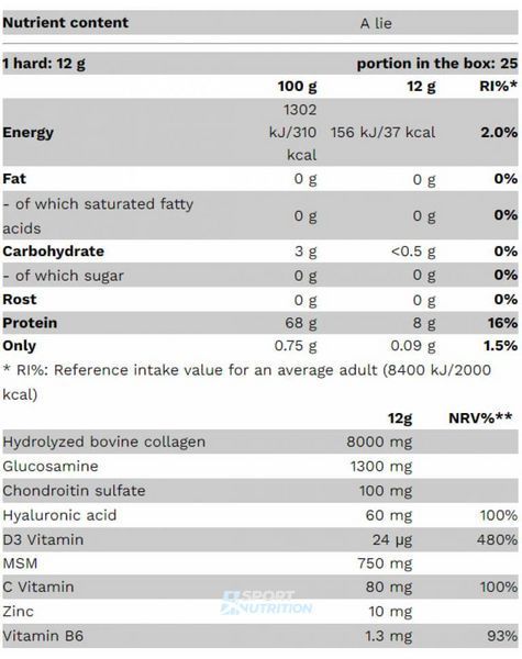 Колаген для суглобів Pure Gold Collagen Joint Complex 300 г Elderfavered 2022-10-0419 фото