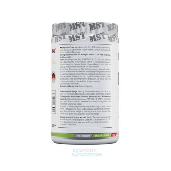 Колаген MST Nutrition Collagen Peptides Fortigel plus Vitamin C 500 г Green apple 23051-02 фото