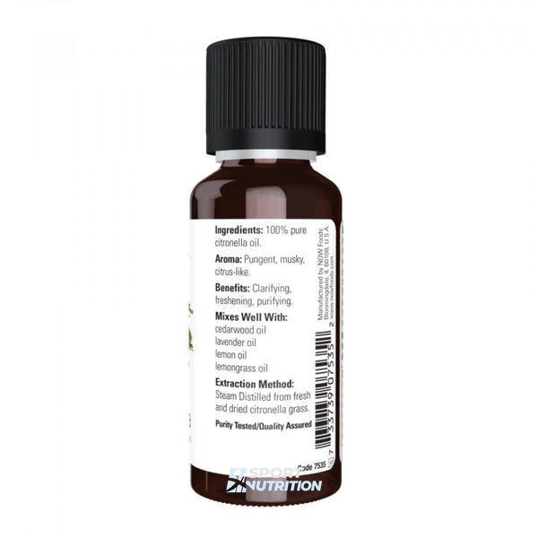 Олія цитронели Now Foods Citronella Oil 30 мл 2023-10-2837 фото