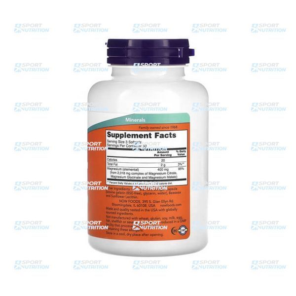 Now Foods Magnesium Citrate 134 мг 90 капсул 818497 фото