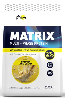 Протеин FitWin Matrix 900 г Banana and Cream 2023-10-2055 фото