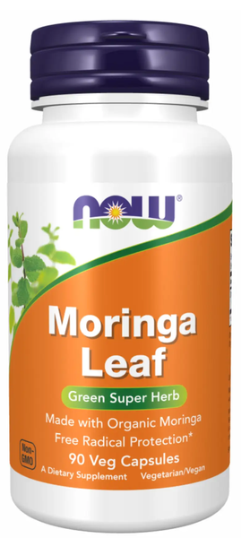 Now Foods Moringa Leaf 90 капсул 2022-10-1359 фото