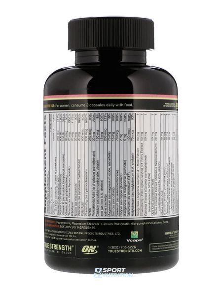 Вітаміни та мінерали для жінок Optimum Nutrition Opti-Women 60 капсул 103433 фото