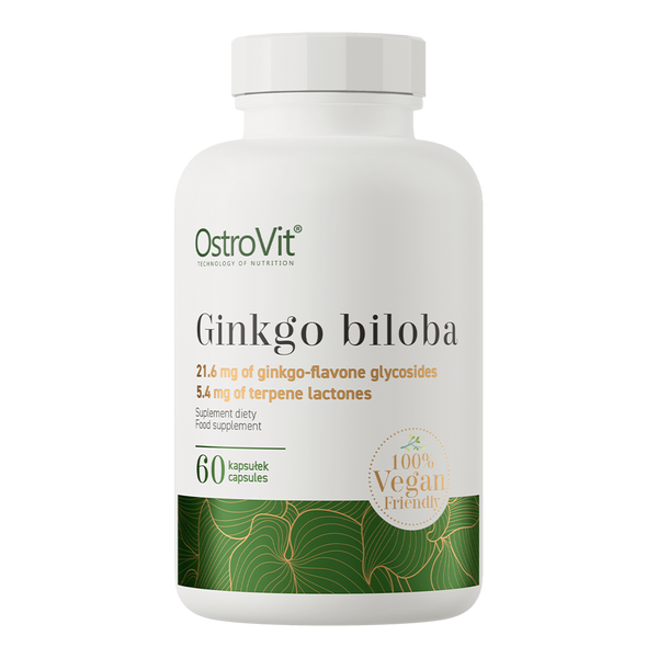 Добавка для судин мозку OstroVit Ginkgo Biloba Extract 60 капсул 821976 фото