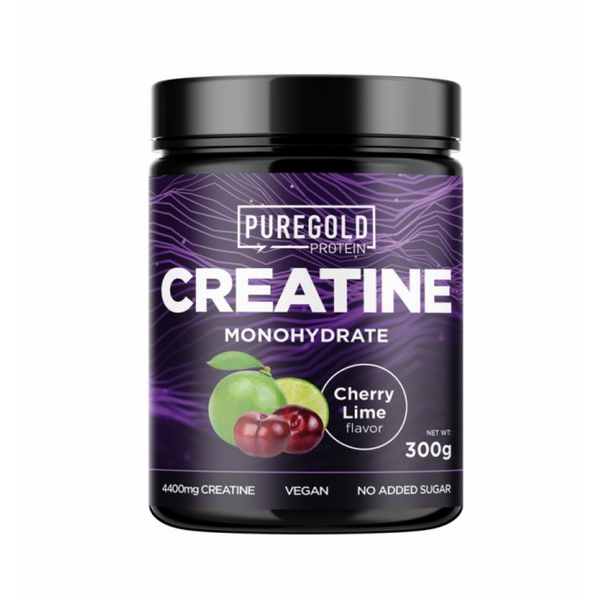 Креатин моногідрат Pure Gold Creatine Monohydrate 300 г Cherry Lime 2022-09-0807 фото