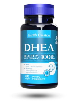 Дегідроепіандростерон Earth's Creation DHEA 100 мг 60 капсул 820583 фото