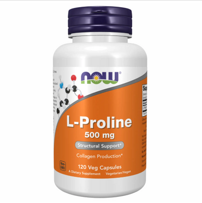 NOW Foods L-Proline 500 мг 120 капсул 100-91-5917393-20 фото