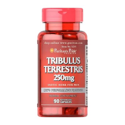 Бустер тестостерону Puritans Pride Tribulus Terrestris 250 мг 90 капсул 100-38-9757836-20 фото