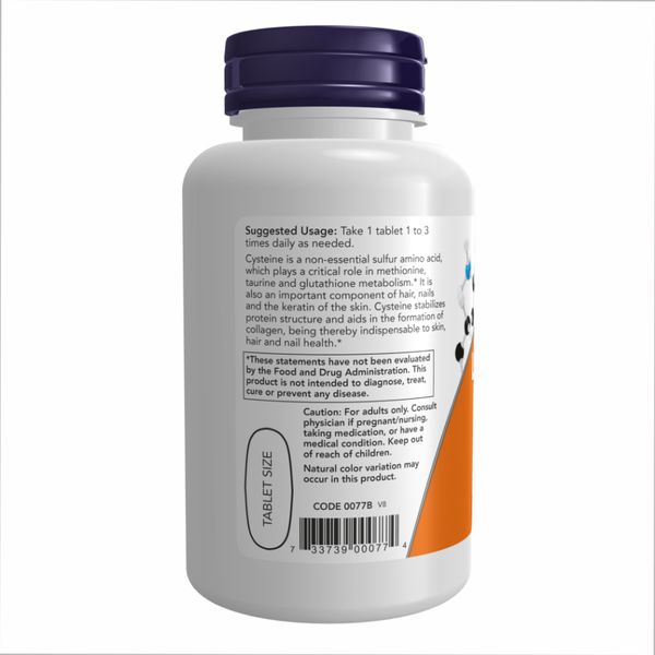 NOW Foods L-Cysteine 500 мг 100 таблеток 2022-10-0649 фото
