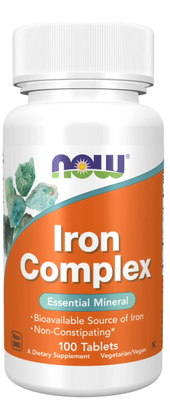 Now Foods Iron Complex 100 таблеток 2022-10-0644 фото
