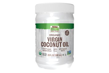 Органическое кокосовое масло Now Foods Organic Coconut Oil Virgin 591 мл 2022-10-2373 фото