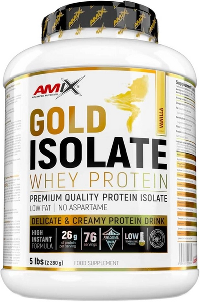 Протеїн Amix Gold Whey Protein Isolate 2280 г Ваніль 818101 фото