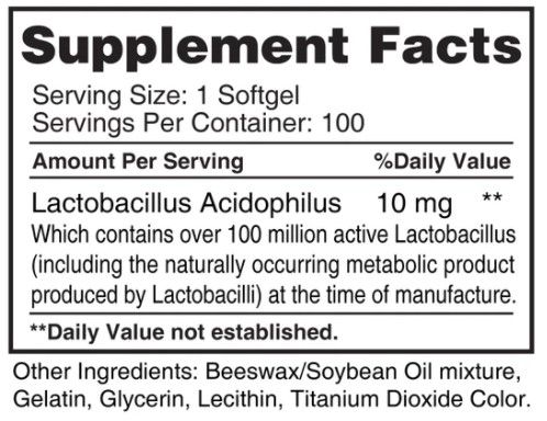 Пробіотики і пребіотики Earth‘s Creation Probiotic Acidophilus 5 мг 100 капсул 817431 фото