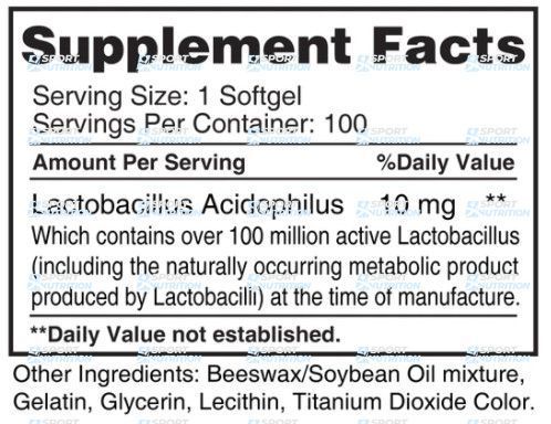 Пробиотики и пребиотики Earth's Creation Probiotic Acidophilus 5 мг 100 капсул 817431 фото